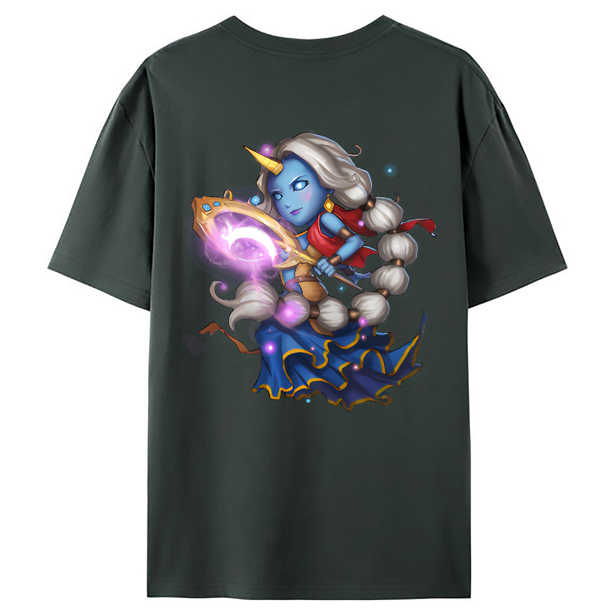 （画像用） リーグ・オブ・レジェンド League of Legends LOL 綿100％ メンズ半袖Tシャツ（バックプリント） 通気性